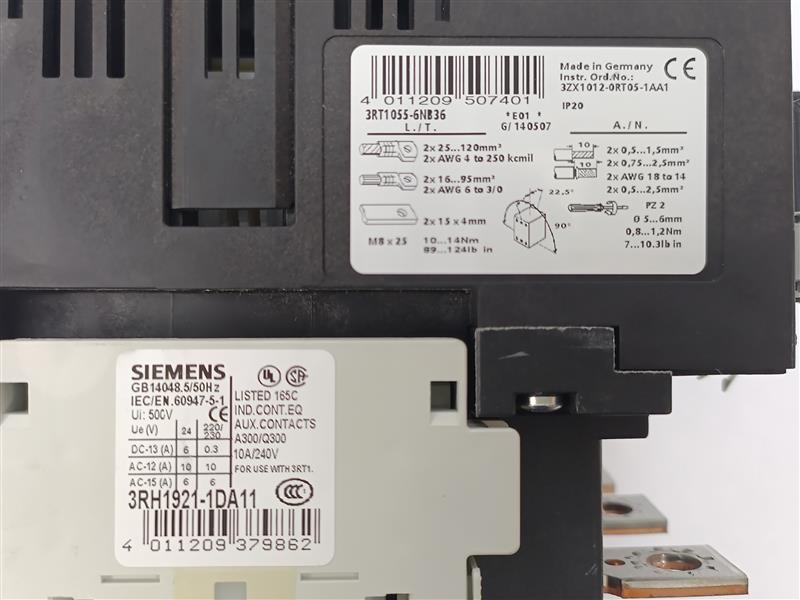 Siemens 3RT1055-6NB36 Contactor