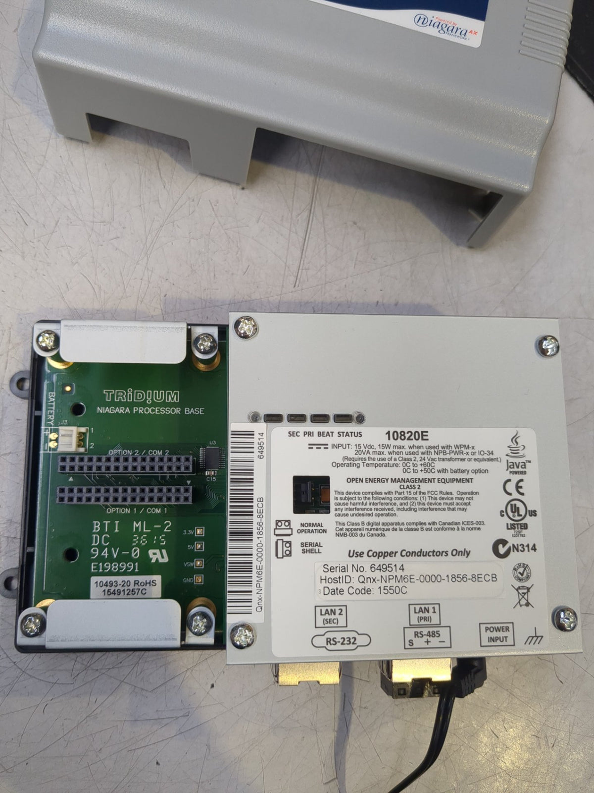 Tridium 10820E Niagara AX JACE T-600E Network Processing Module J6EEVYK
