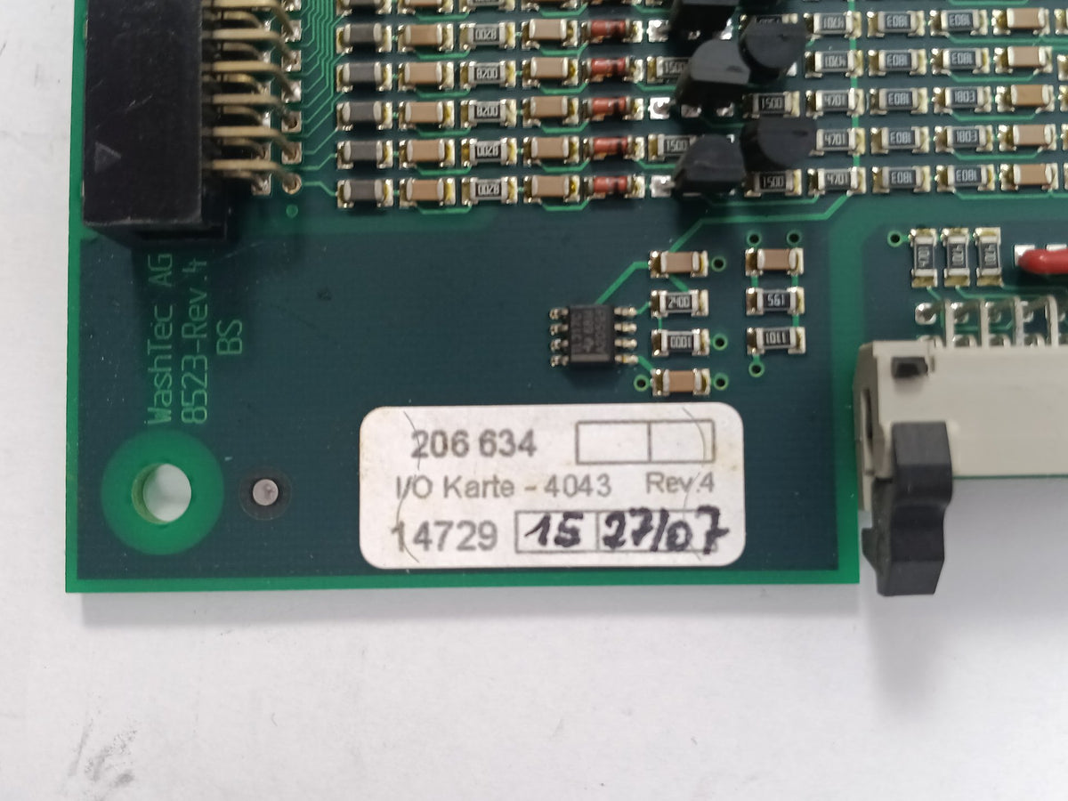 WashTec 206634 PLPT I/O 4043 Main Input/Output Board