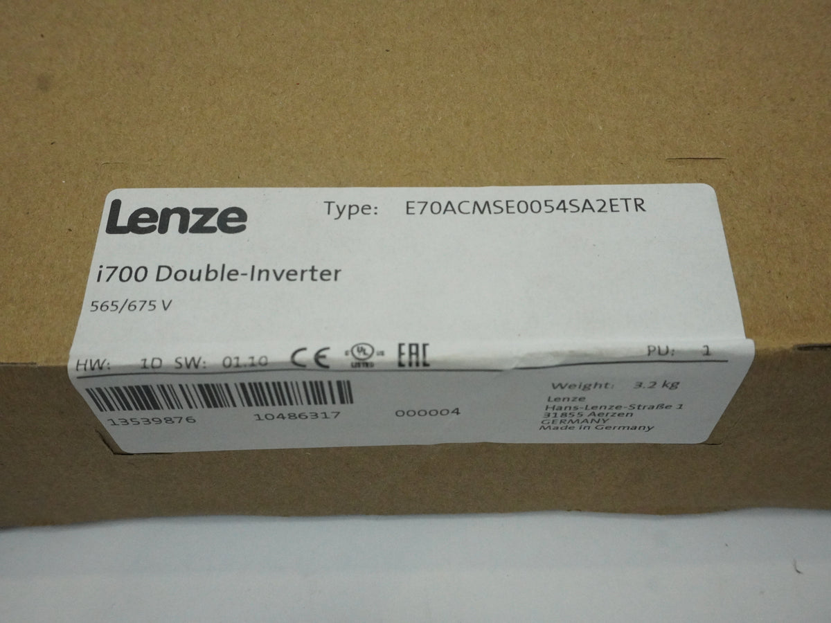 Lenze E70ACMSE0054SA2ETR i700 Double-Inverter 565/675V