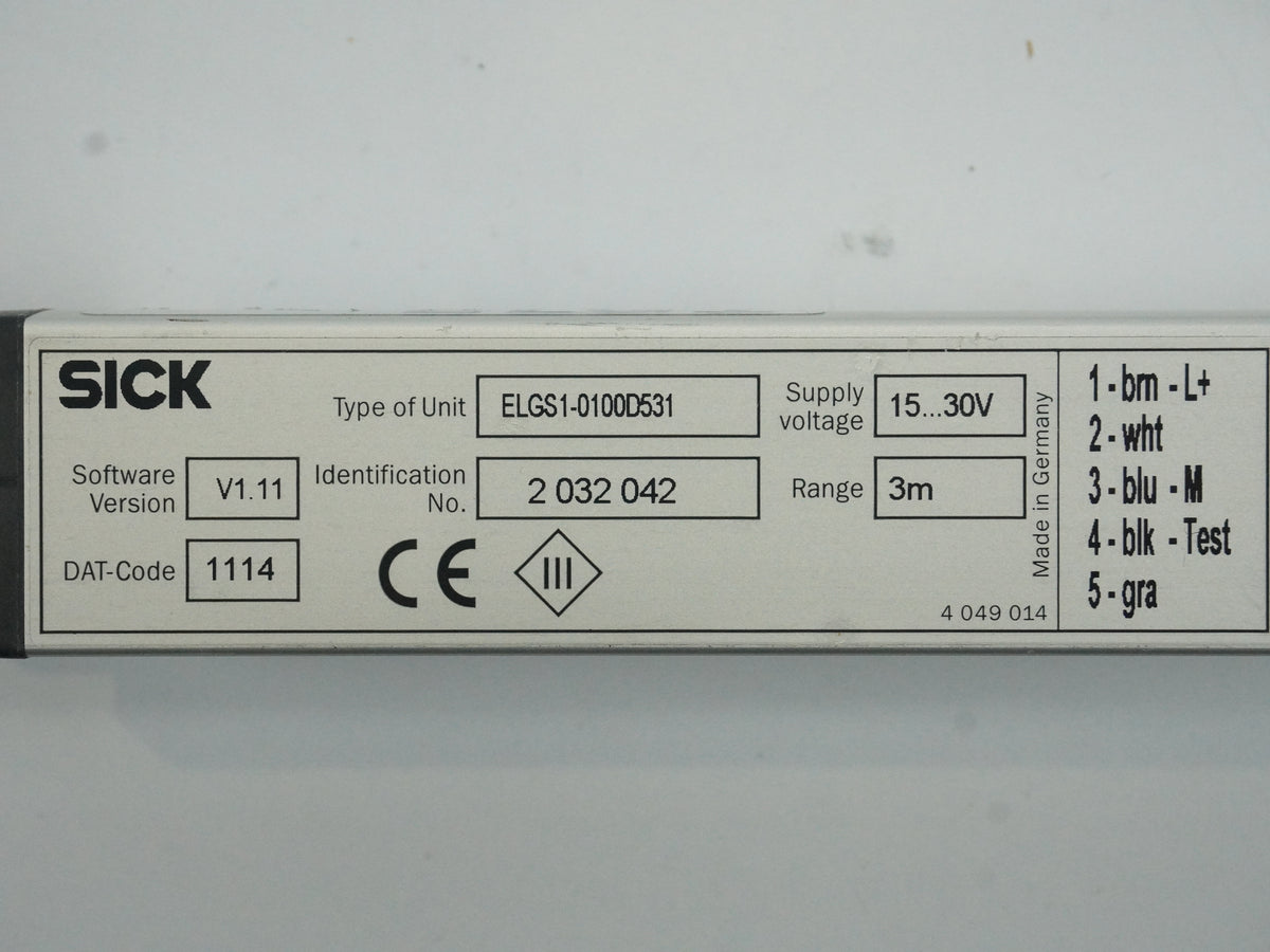 Sick 2 032 042 ELGS1-0100D531 Safety Light Curtain