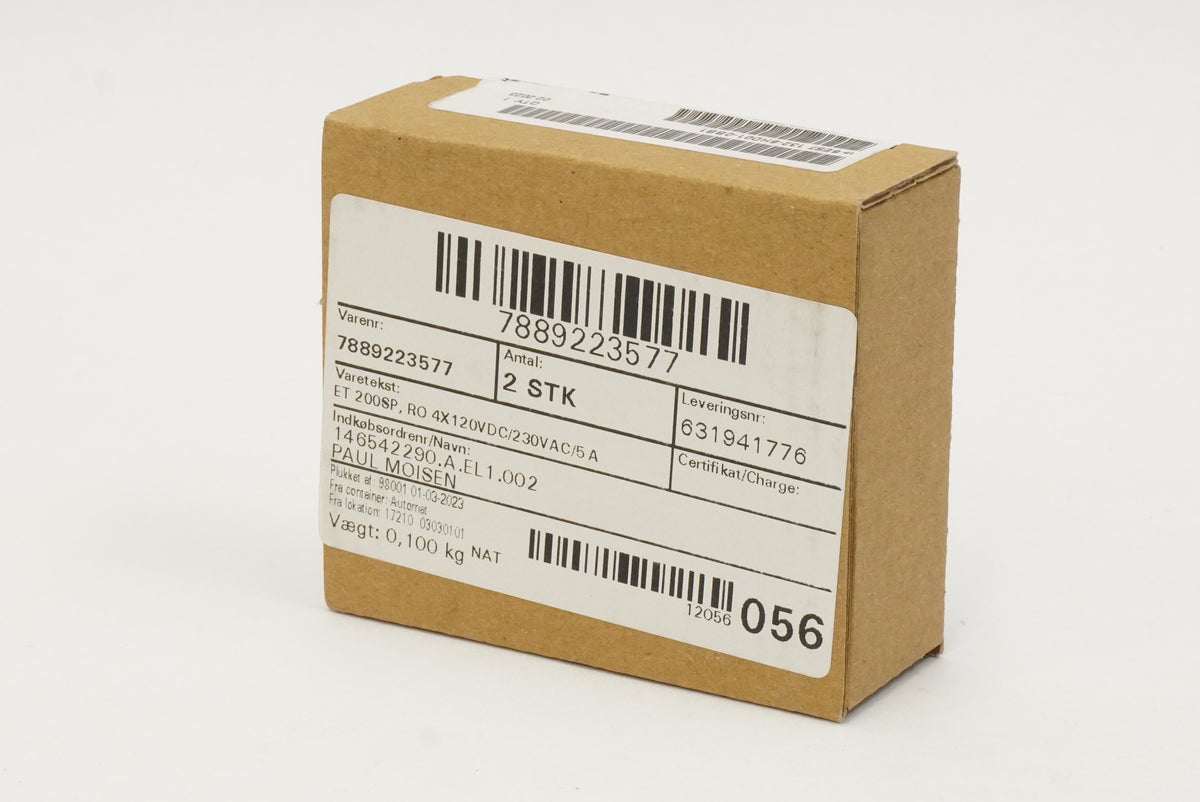 Siemens 6ES7132-6HD01-0BB1 SIMATIC ET 200SP Relay Module, RQ NO 4x 120V DC