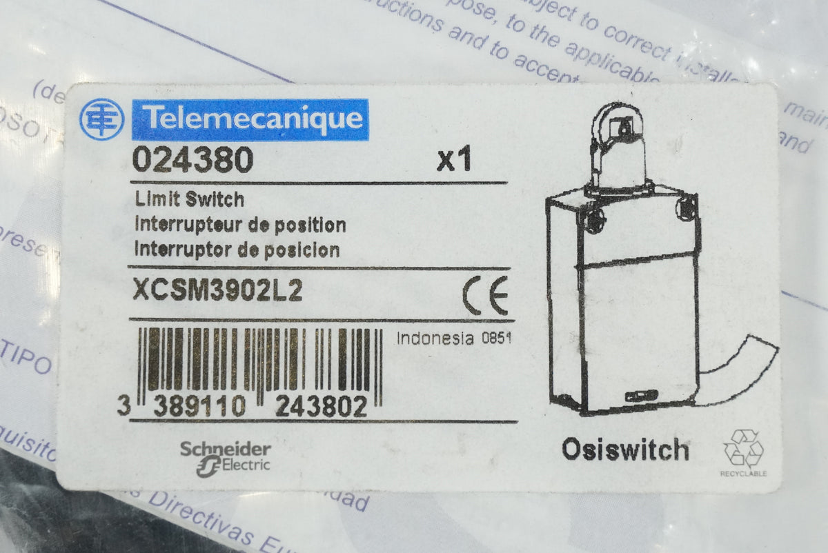 Telemecanique XCSM3902L2 Osiswitch Limit Switch 024380