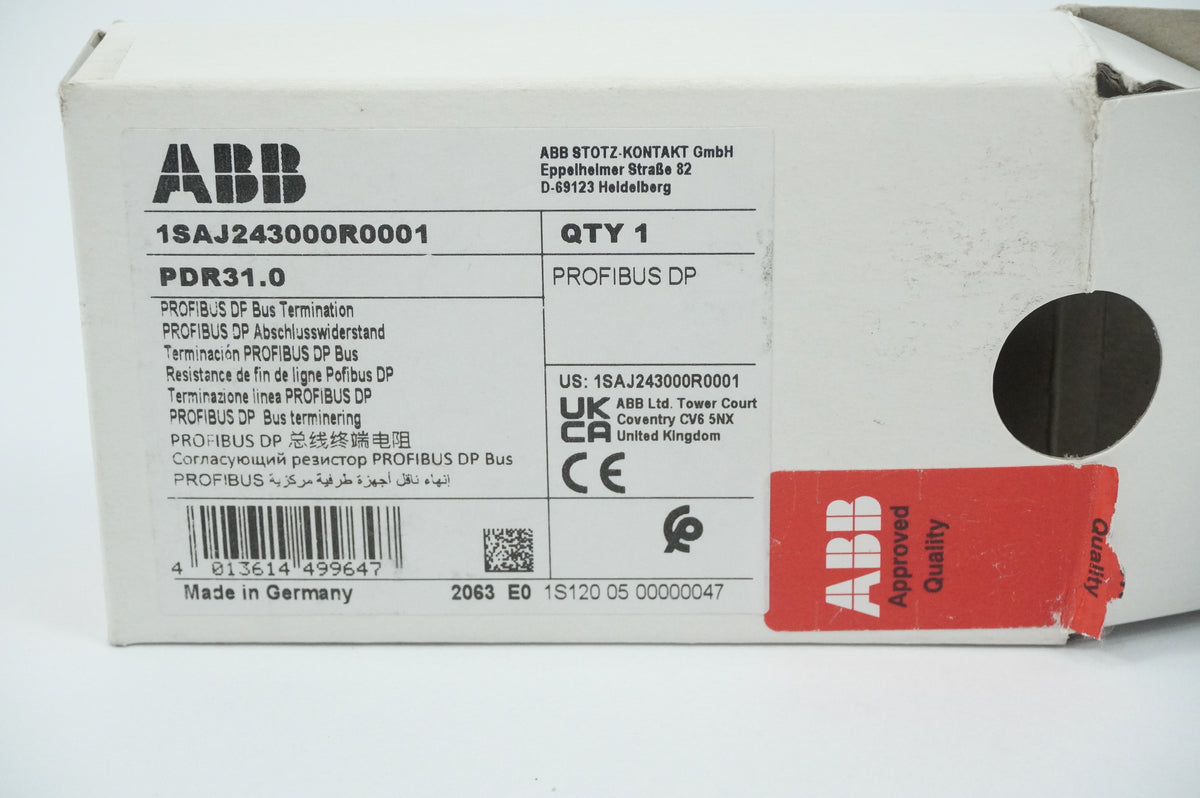 Abb 1SAJ243000R0001 PDR31.0 PROFIBUS DP Bus Termination