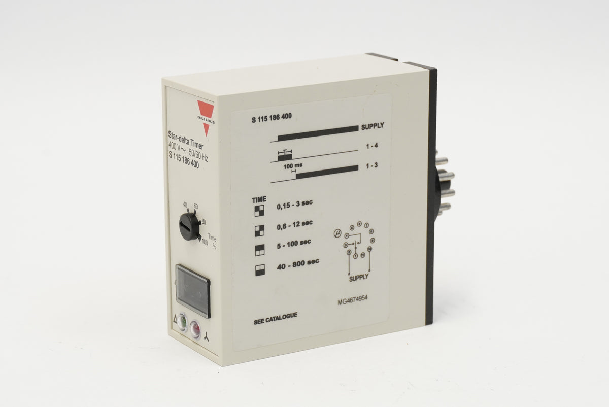 Carlo Gavaz S 115 186 400 Star-delta Timer, 400V, 50/60Hz