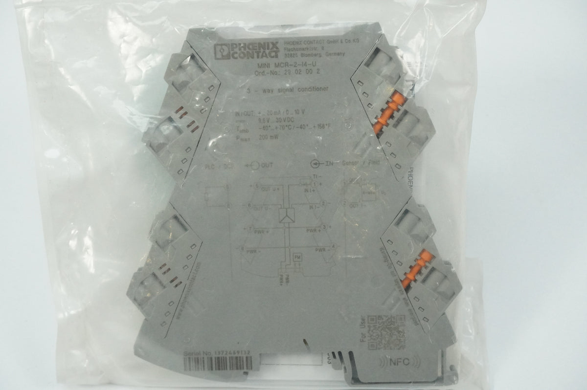Phoenix Contact 2902002 Input Signal Conditioner MINI MCR-2-I4-U