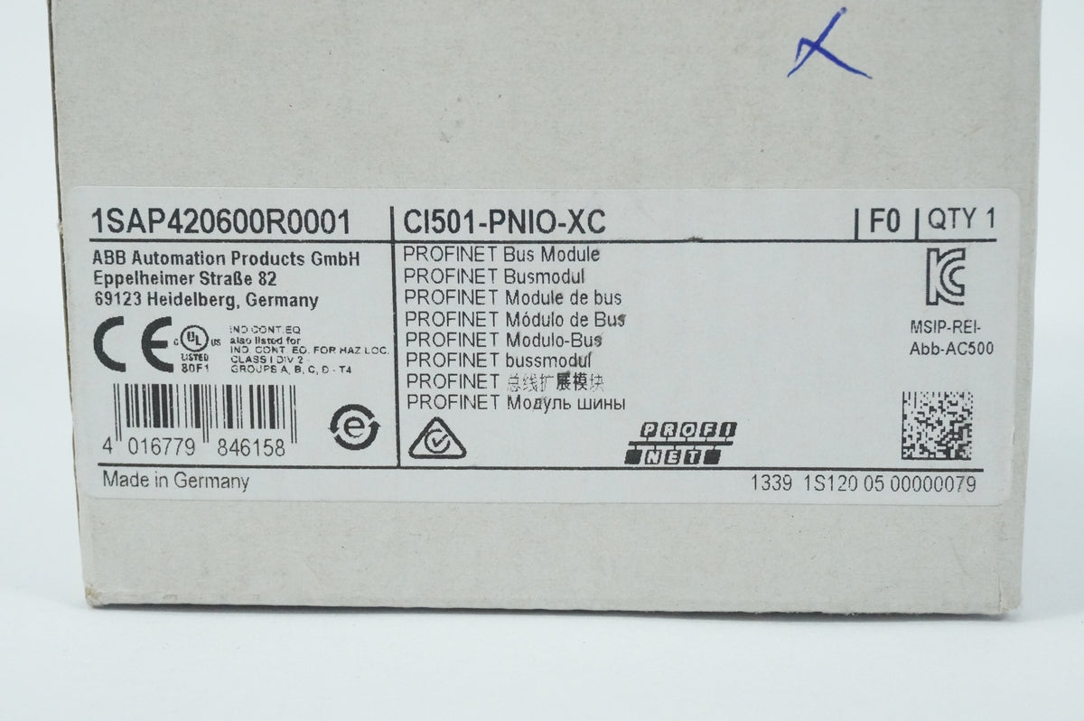 Abb 1SAP420600R0001 CI501-PNIO-XC PROFINET Bus Module