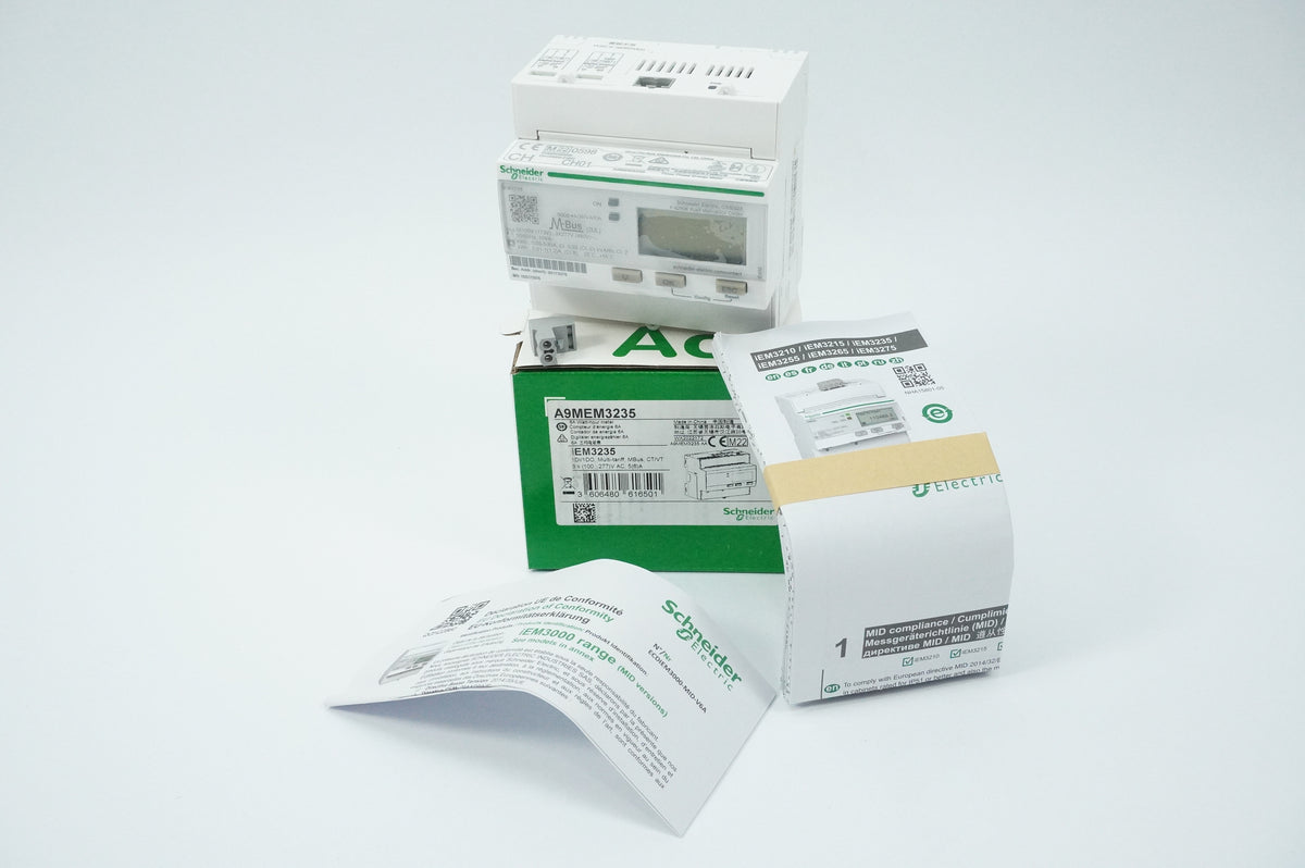Schneider Electric A9MEM3235 iEM3235 6A Watt-hour Meter, Multi-tariff