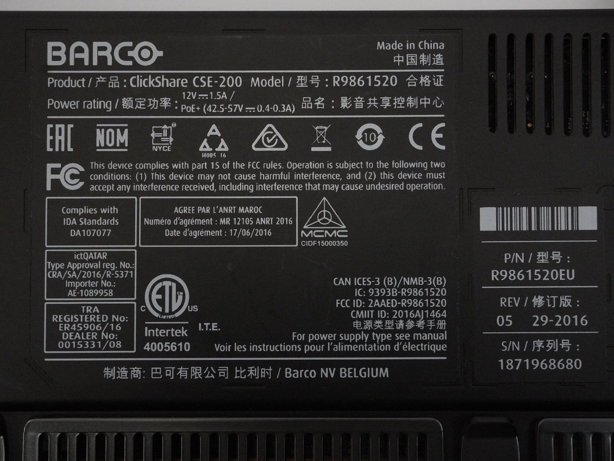 Barco R9861520EU ClickShare CSE-200