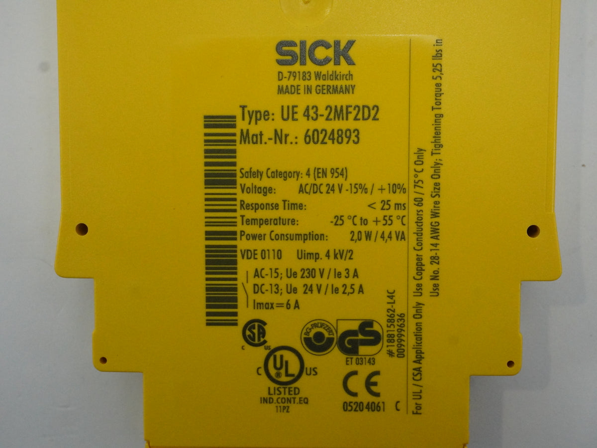 Sick 6024893 UE 43-2MF2D2 Safety Relay