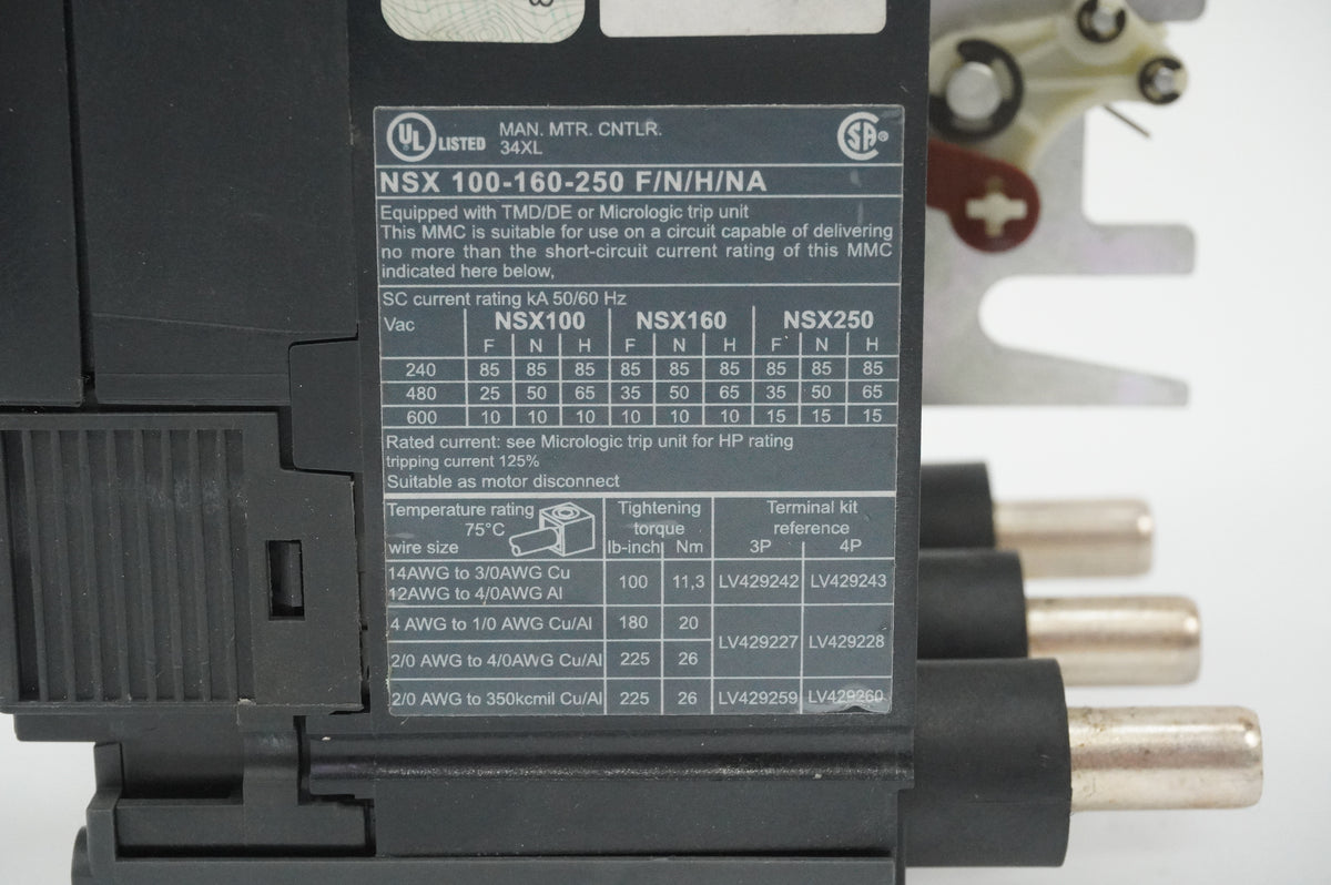 Schneider Electric NSX250N Compact NSX 250N Circuit Breaker
