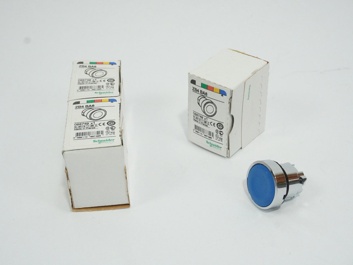 Schneider Electric ZB4BA6 ZB4 BA6 Flush Pushbutton Head White
