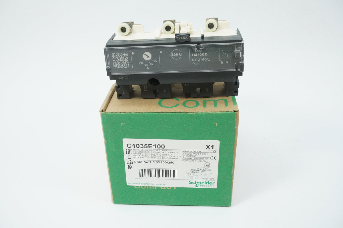Schneider Electric C1035E100 ComPacT NSX100/250 Trip Unit AC 3P3D 100A 5.2E
