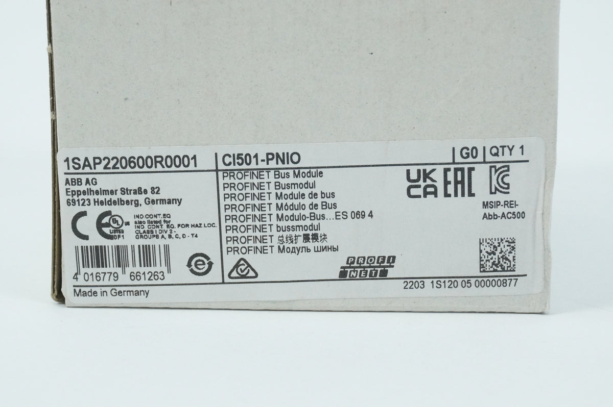 Abb 1SAP220600R0001 CI501-PNIO PROFINET Bus Module