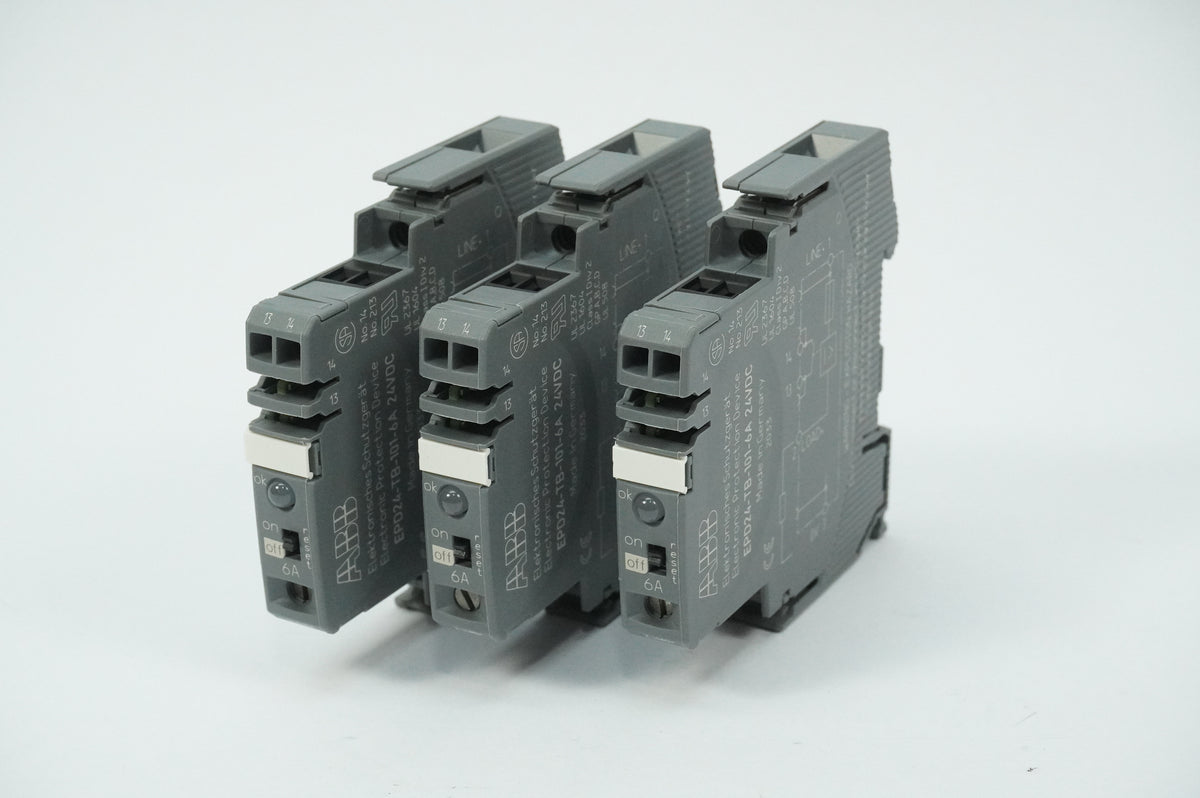 Abb 2CDE601101R2006 EPD24-TB-101-6A Electronic Protection Device Batch 3pcs.