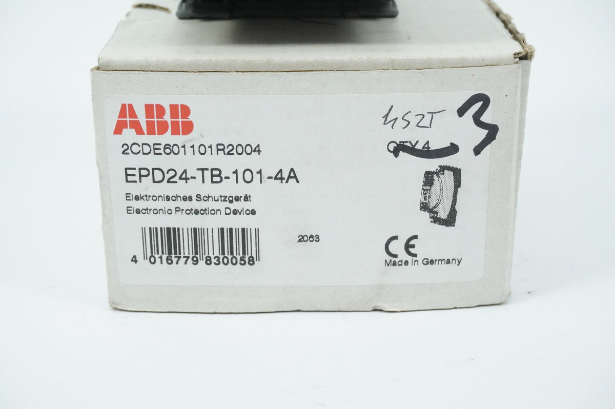 Abb 2CDE601101R2004 EPD24-TB-101-4A Electronic Protection Device Batch 4 pcs.