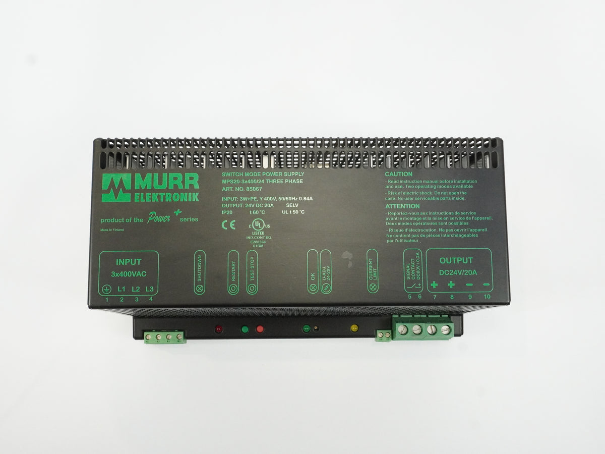 Murr elektronik 85067 MPS20-3x400/24 Switch Mode Power Supply Three Phase