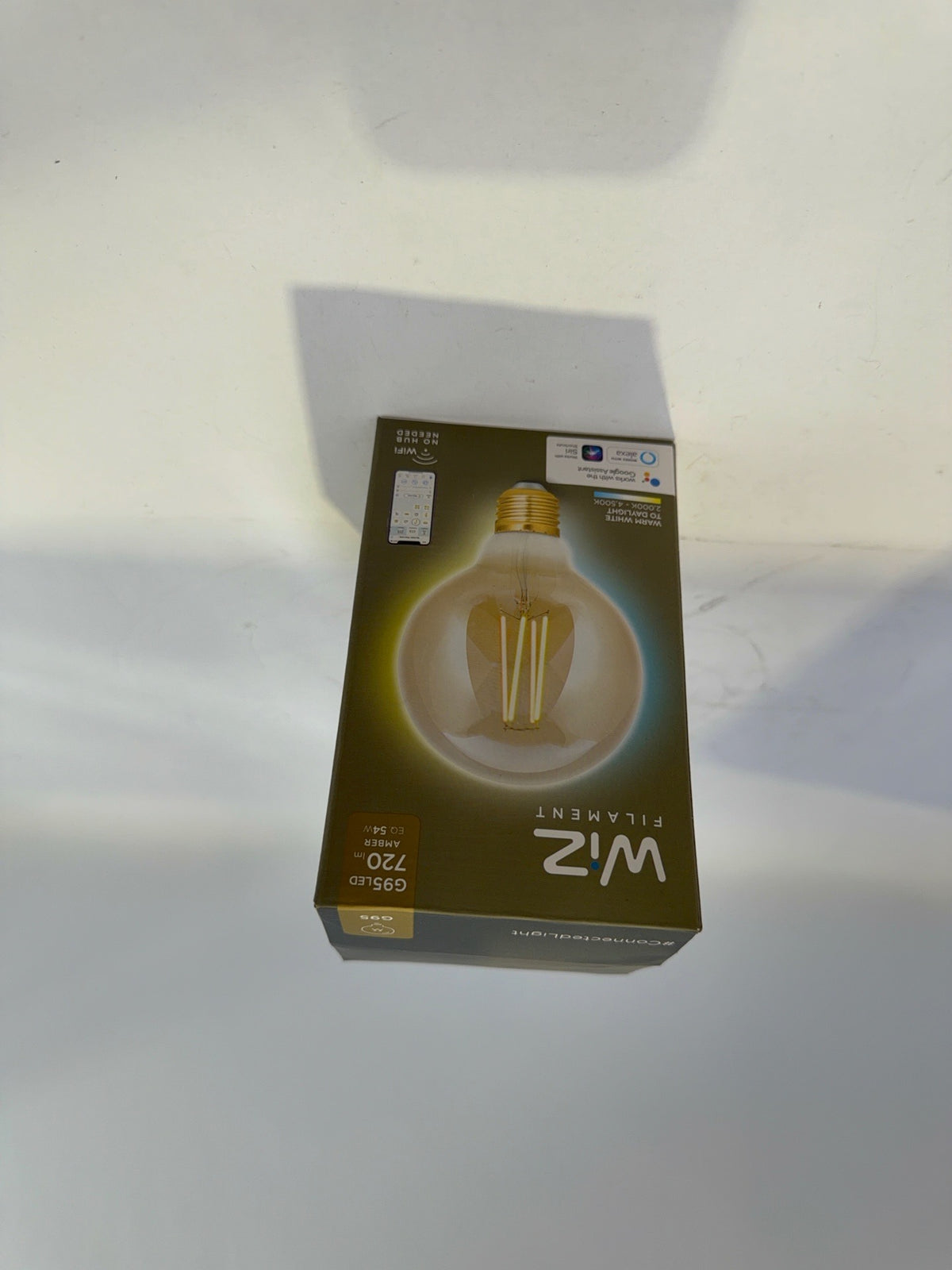 WiZ 33333333333334555 Filament G95 LED Smart Bulb 720lm Amber E27 Tunable White