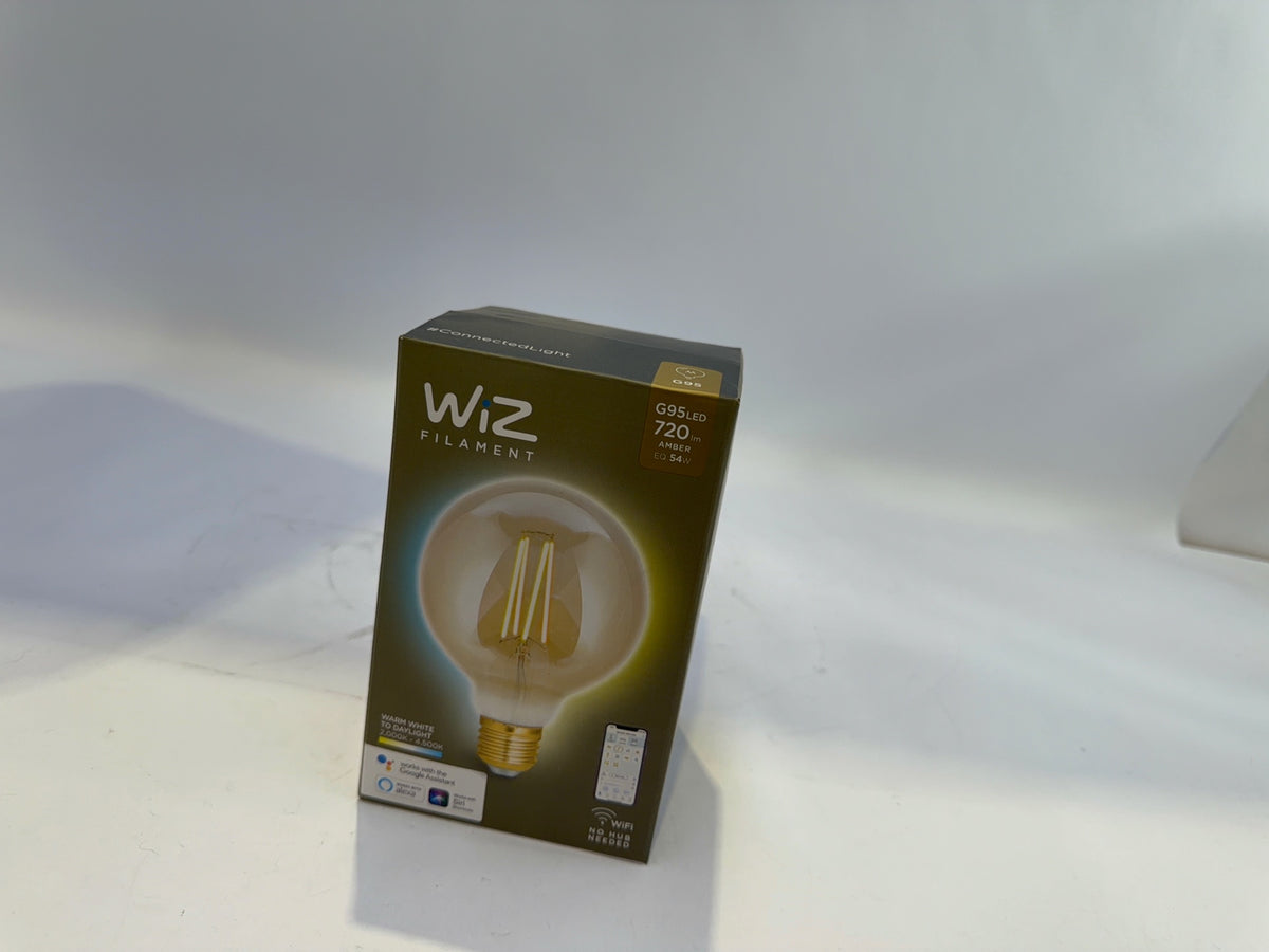 WiZ 33333333333334555 Filament G95 LED Smart Bulb 720lm Amber E27 Tunable White