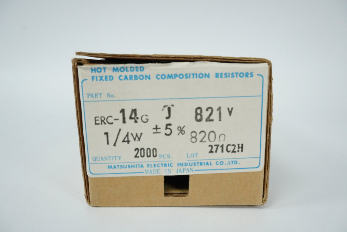 Matsushita Electric Industrial ERC14GJ821V Hot Molded Fixed Carbon Comp Resistor