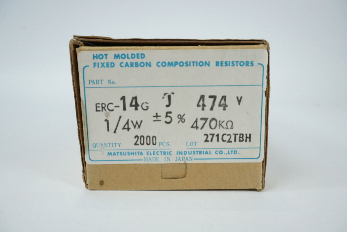 Matsushita Electric Industrial ERC14GJ474V Hot Molded Fixed Carbon Comp Resistor