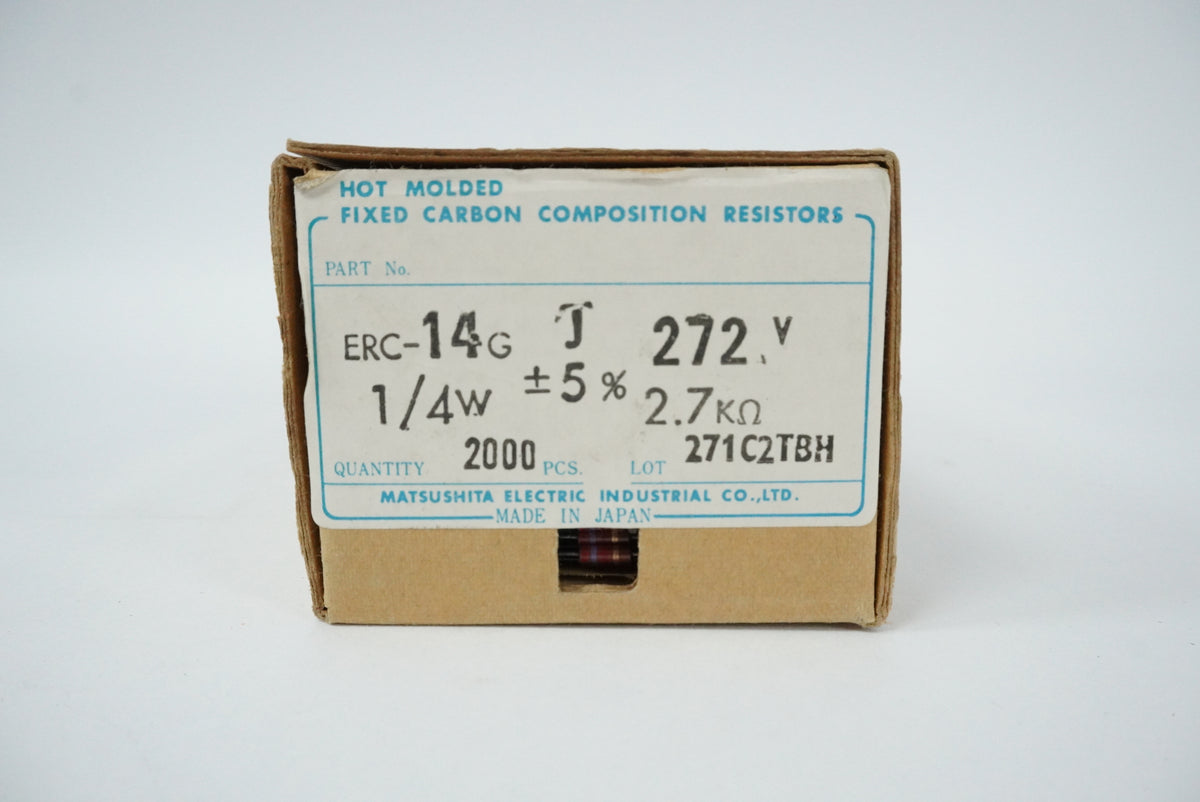 Matsushita Electric Industrial ERC14GJ272 Hot Molded Fixed Carbon Comp Resistor