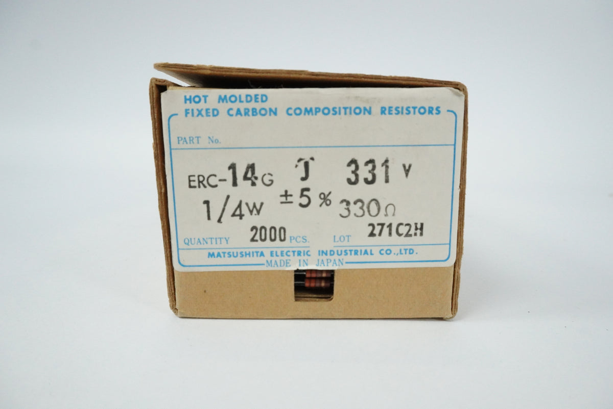 Matsushita Electric Industrial ERC14GJ331V Hot Molded Fixed Carbon Comp Resistor