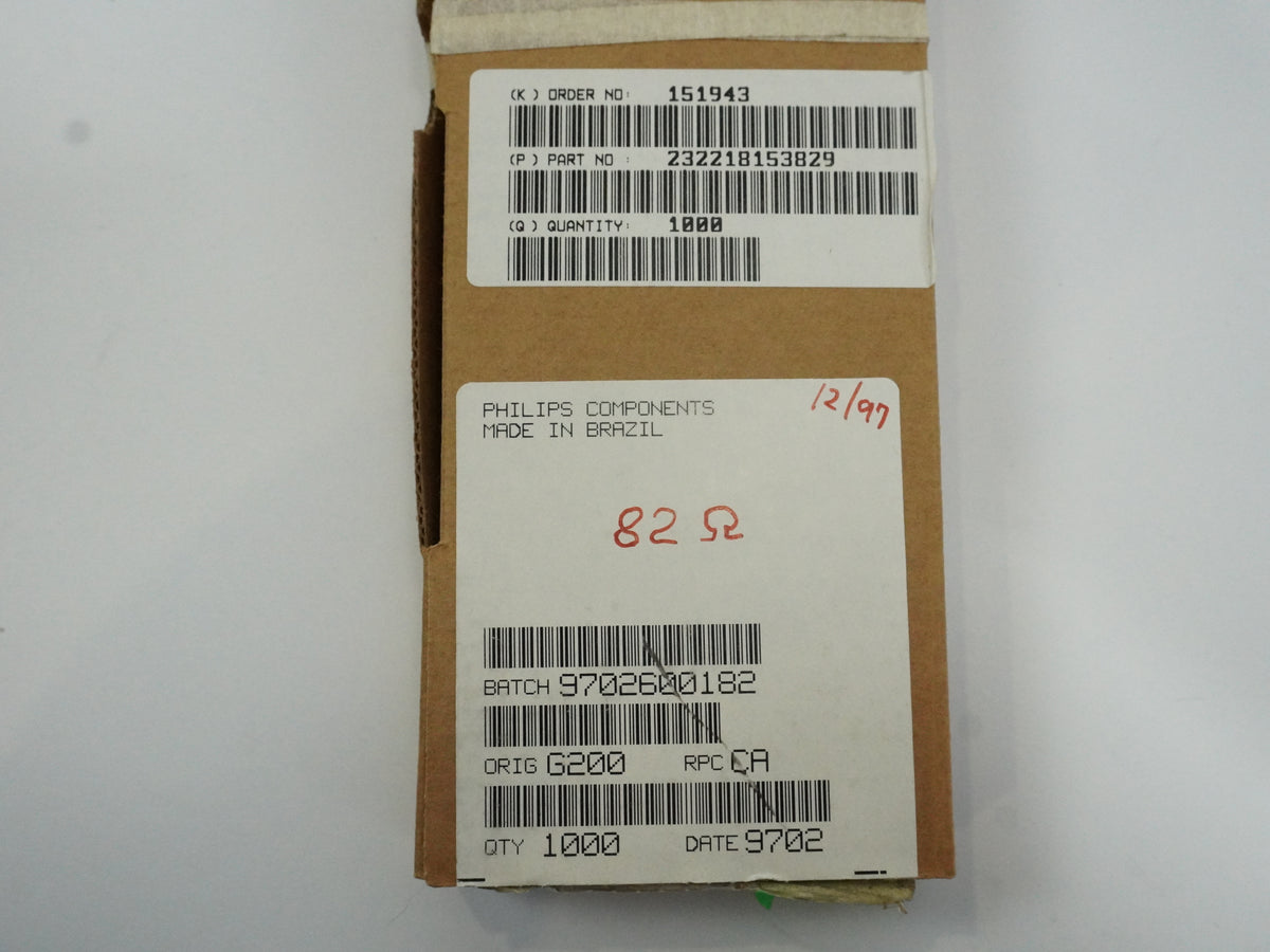Philips 232218153829 SFR25 82R Resistor