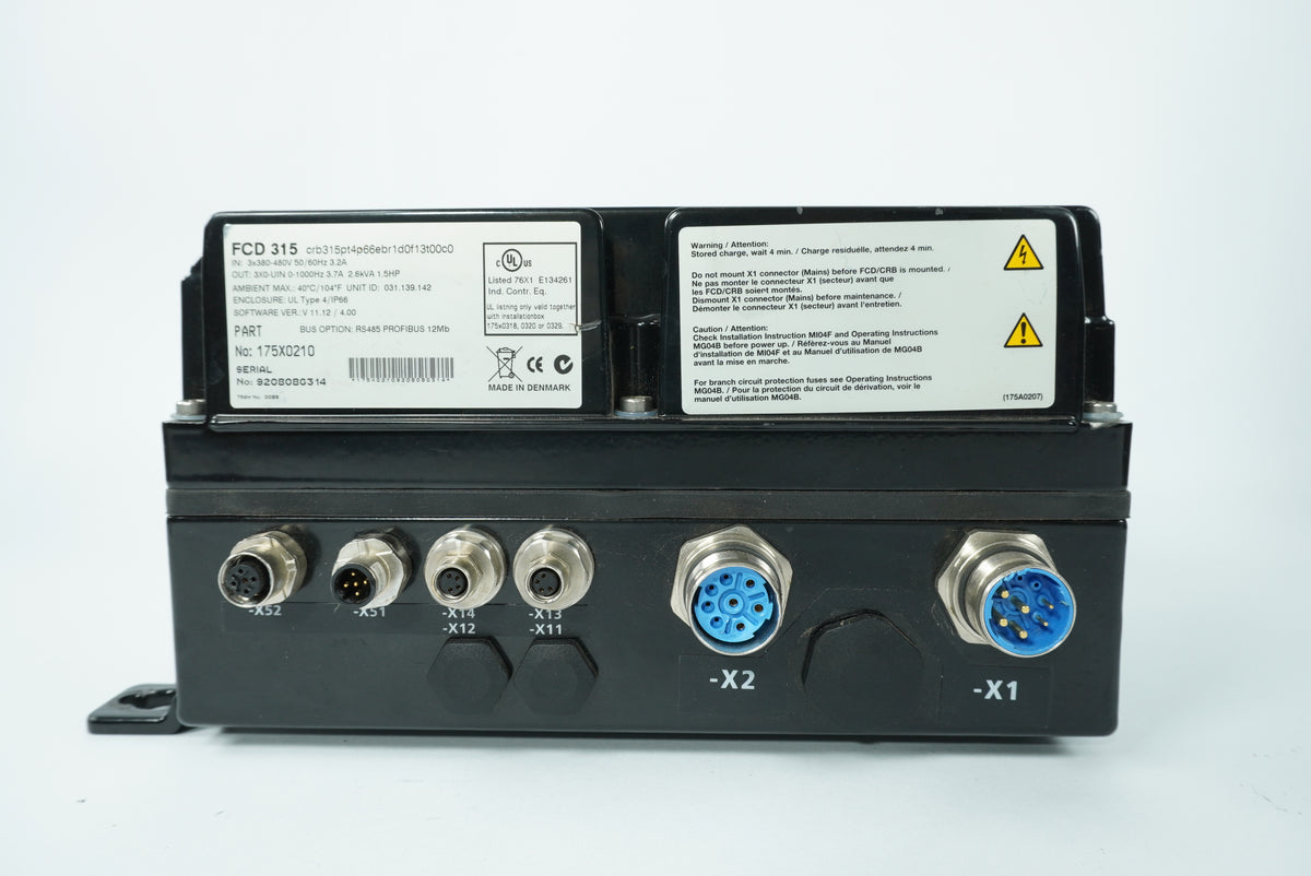 Danfoss 175X0210 FCD 315 VLT Drive crb315pt4p66ebr1d0f13t00c0