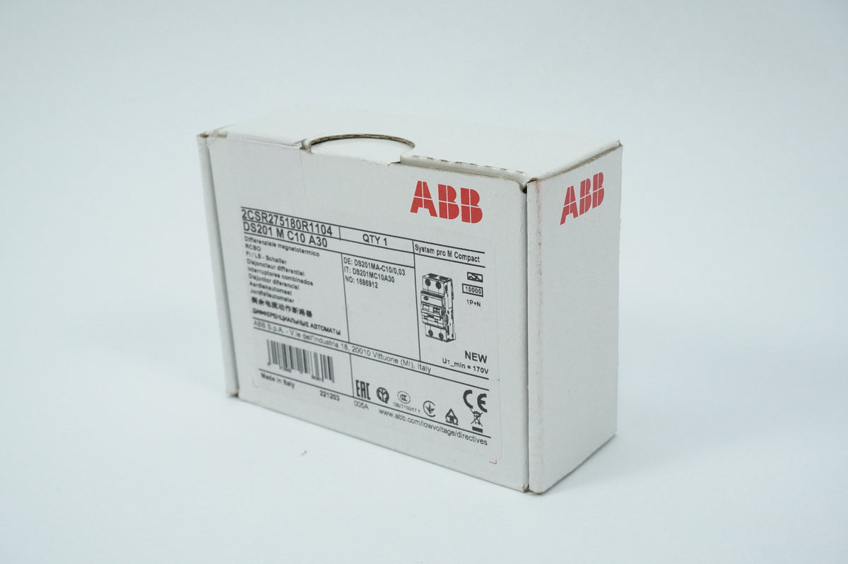 Abb 2CSR275180R1104 DS201 M C10 A30 RCBO 1P+N System pro M Compact