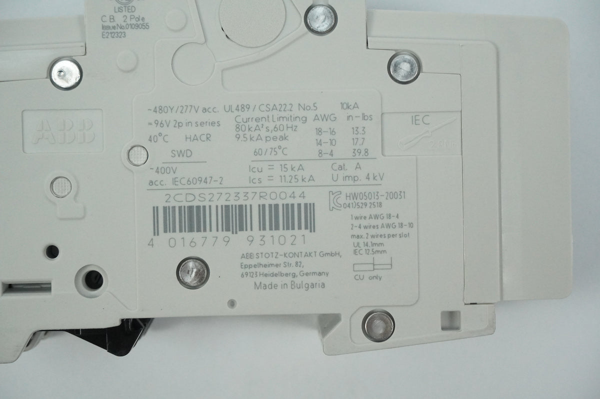 Abb 2CDS272337R0044 SU 202M-C4 Circuit Breaker System Pro M Compact