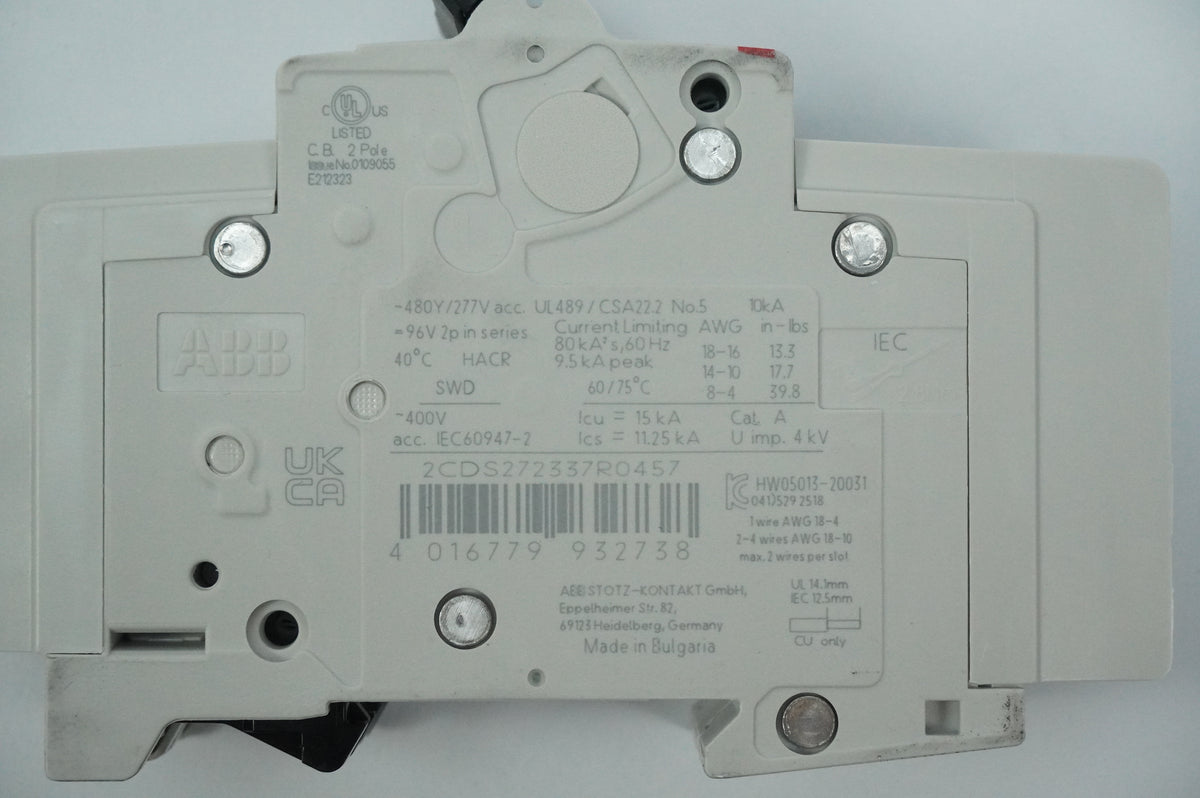 Abb 2CDS272337R0457 SU202M-K15 Circuit Breaker Pro M Compact
