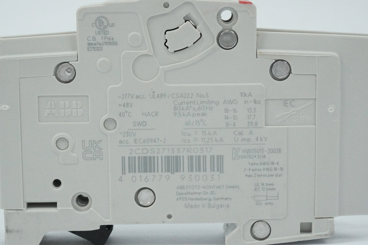 Abb 2CDS271337R0317 SU 201M-K3 Circuit Breaker pro M compact