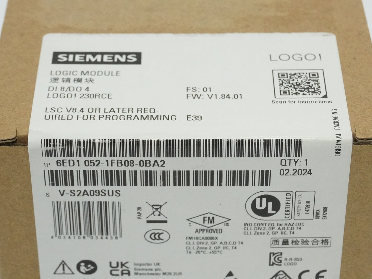 Siemens 6ED1052-1FB08-0BA2 230RCE logic module