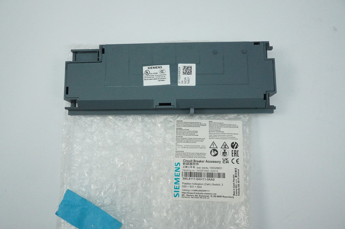 Siemens 3WL9111-0AH11-0AA0 Circuit Breaker Accessory