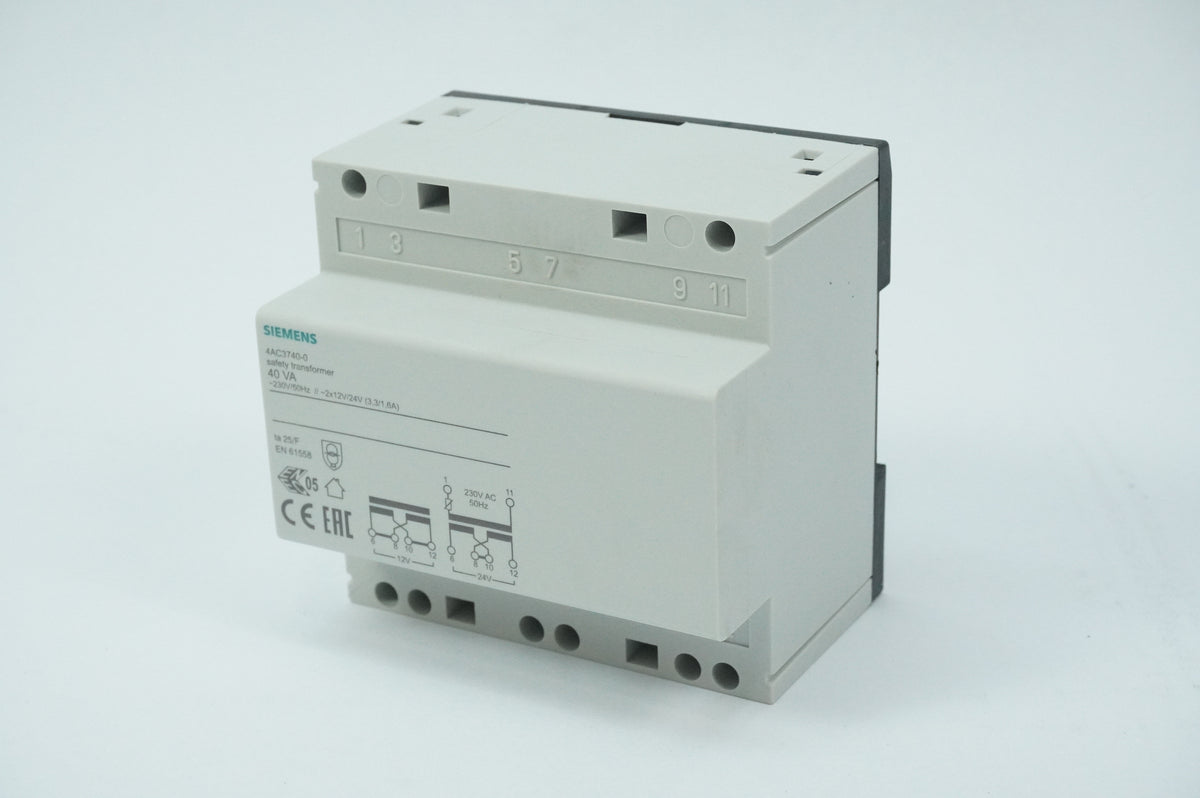 Siemens 4AC3740-0 4AC3740-0 Safety Transformer PTC 230V~/2x12V/24V~