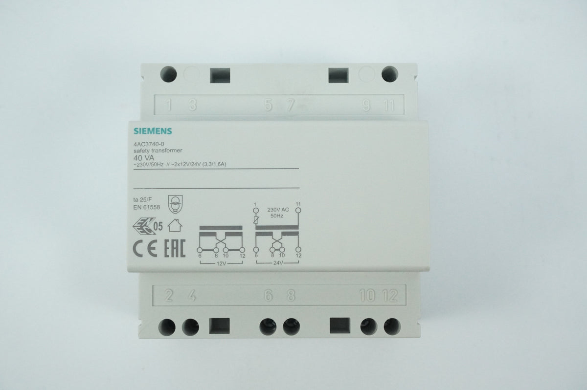Siemens 4AC3740-0 4AC3740-0 Safety Transformer PTC 230V~/2x12V/24V~