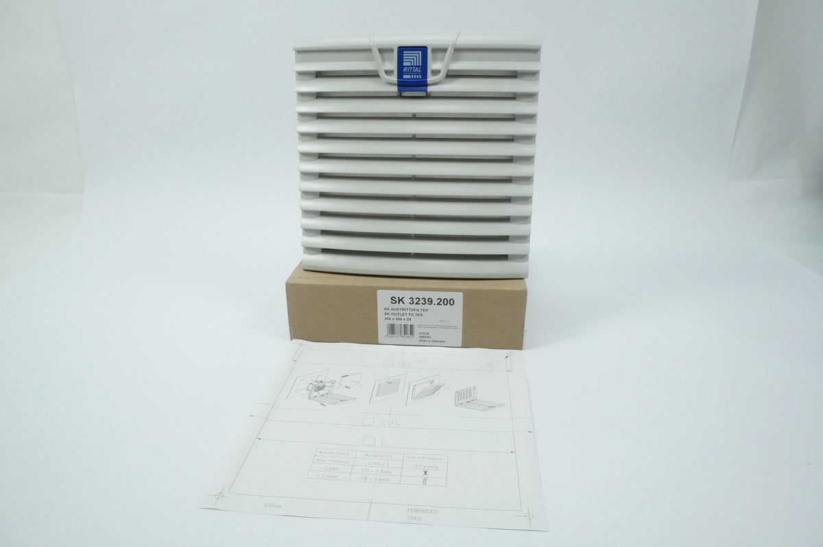 Rittal SK 3239.200 SK Outlet Filter 204 x 204 x 24