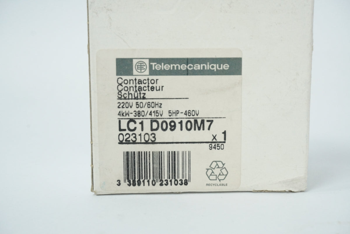 Telemecanique LC1D0910M7 Contactor LC1 D0910M7