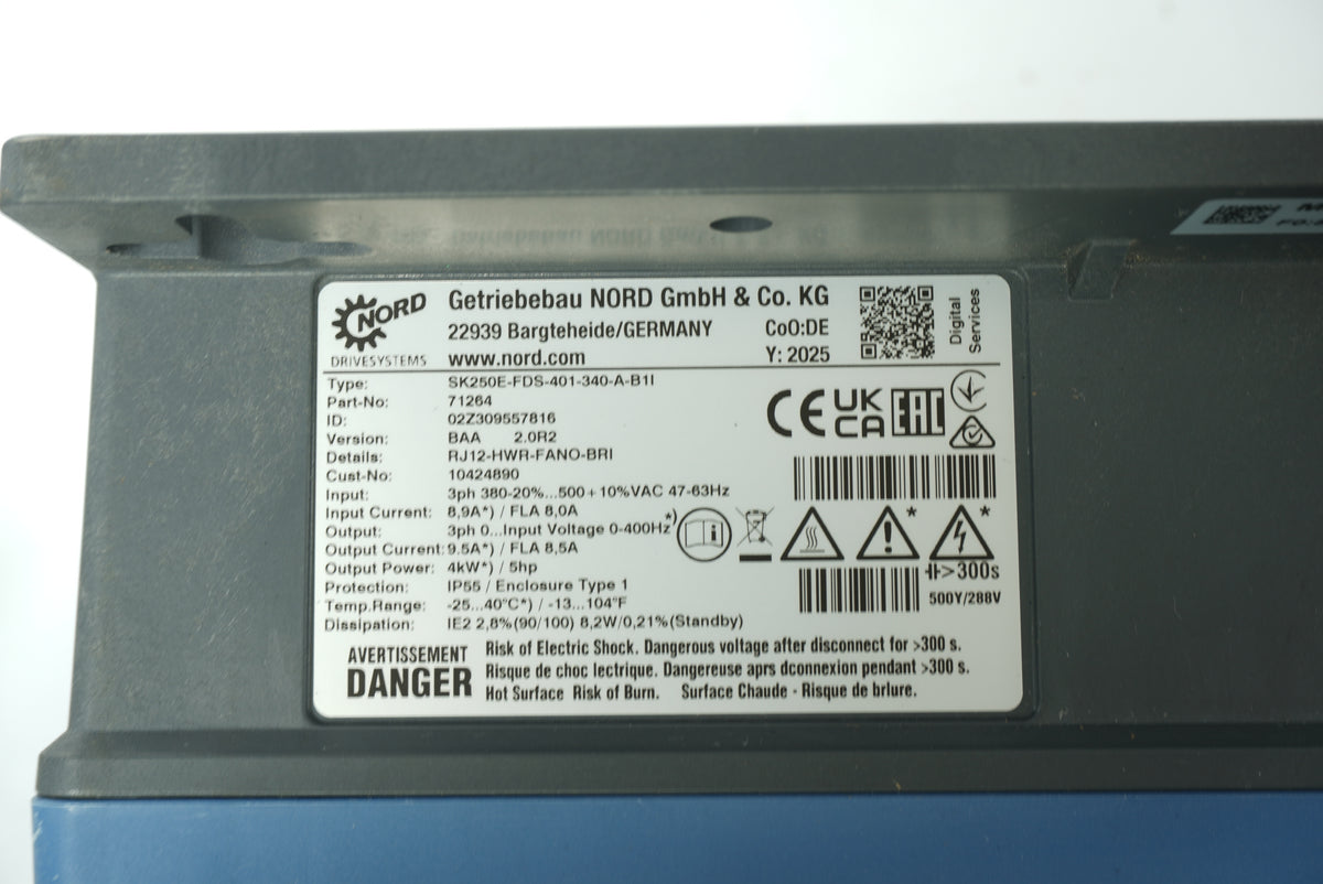 Nord 71264 SK250E-FDS-401-340-A-B1I Frequency Inverter Drive