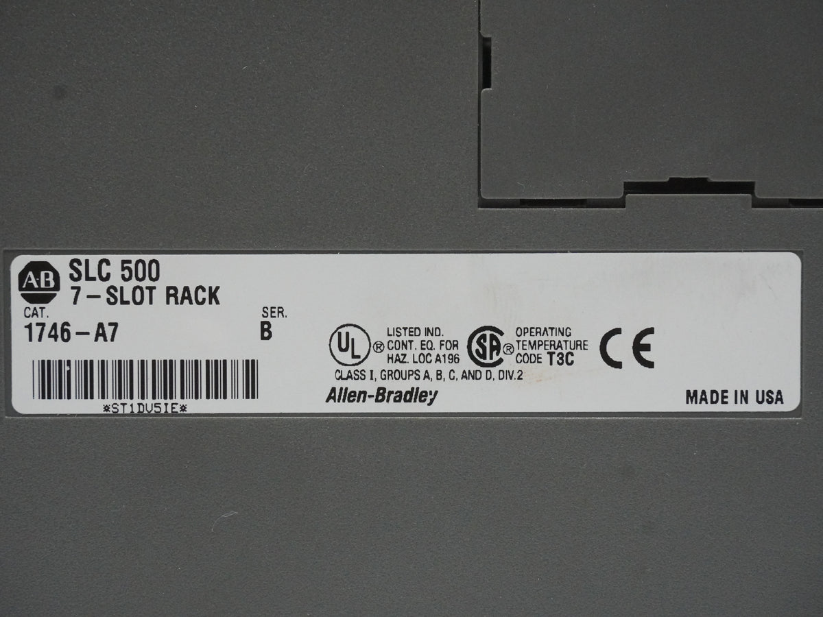 Ab 1746-P2 SER C SLC500 Power Supply + 1746-A7 SER B 7-Slot Rack