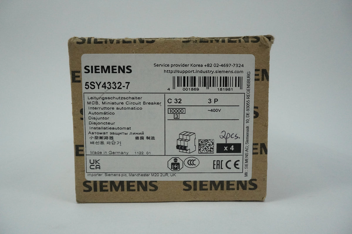 Siemens 5SY4332-7 Miniature Circuit Breaker C32 400V (204143444717)