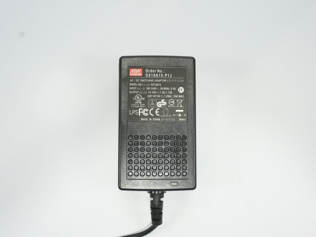 MeanWell GS18A15-P1J 15V 1.20A 18W, RS number 667-5502