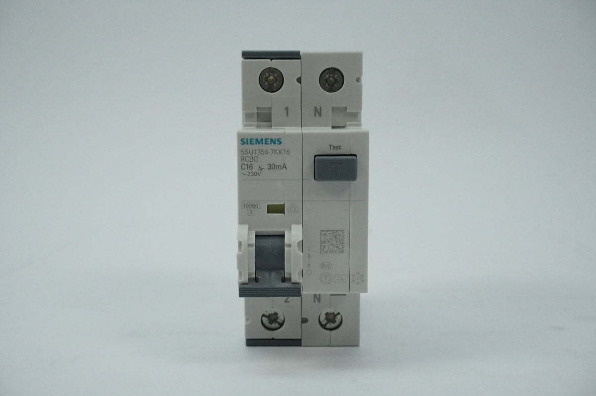 Siemens 5SU1 354-7KK16 RCBO FI/LS C16 1P+N 30mA