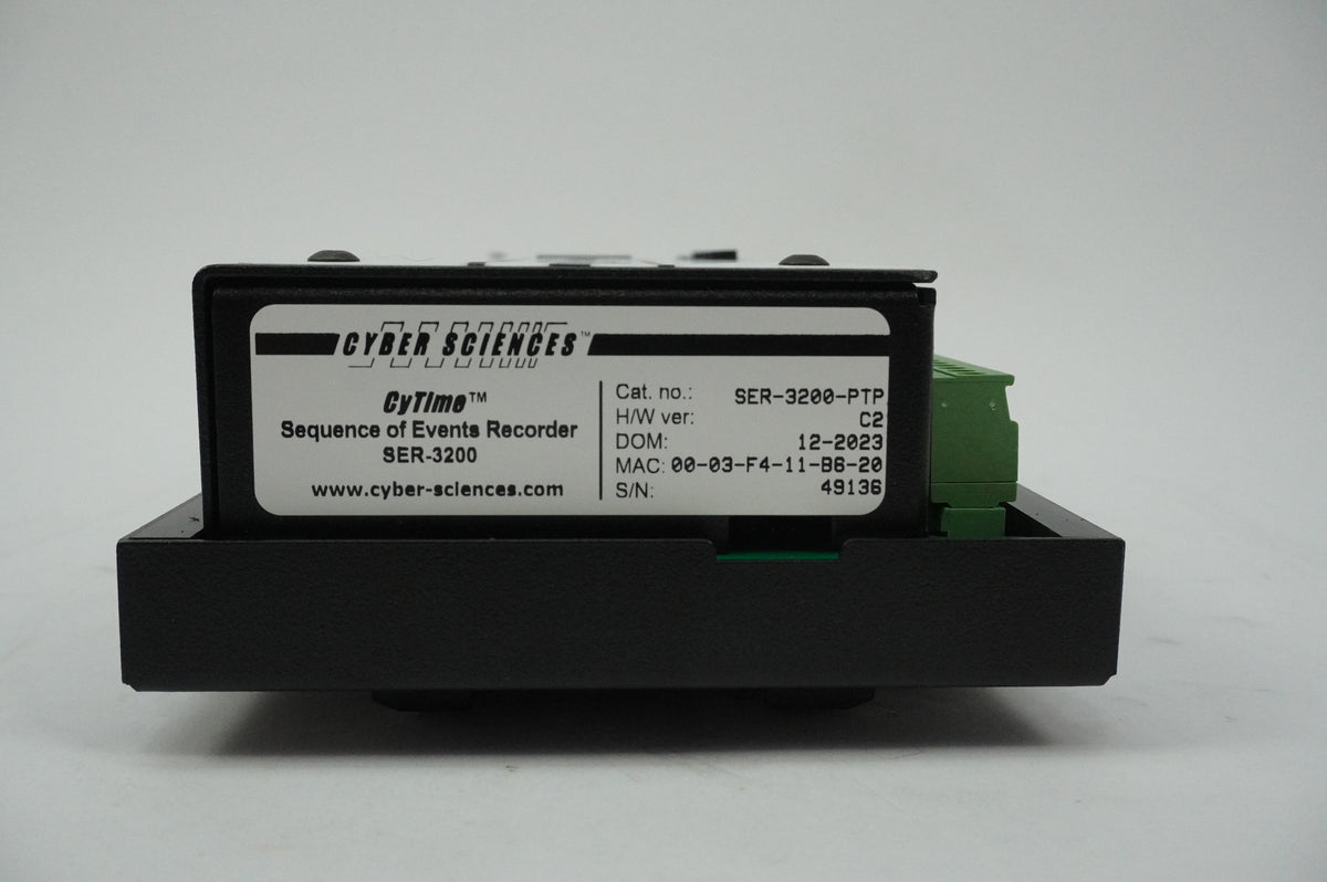 Cyber Sciences SER-3200-PTP CyTime Sequence of Events Recorder SER-3200-PTP