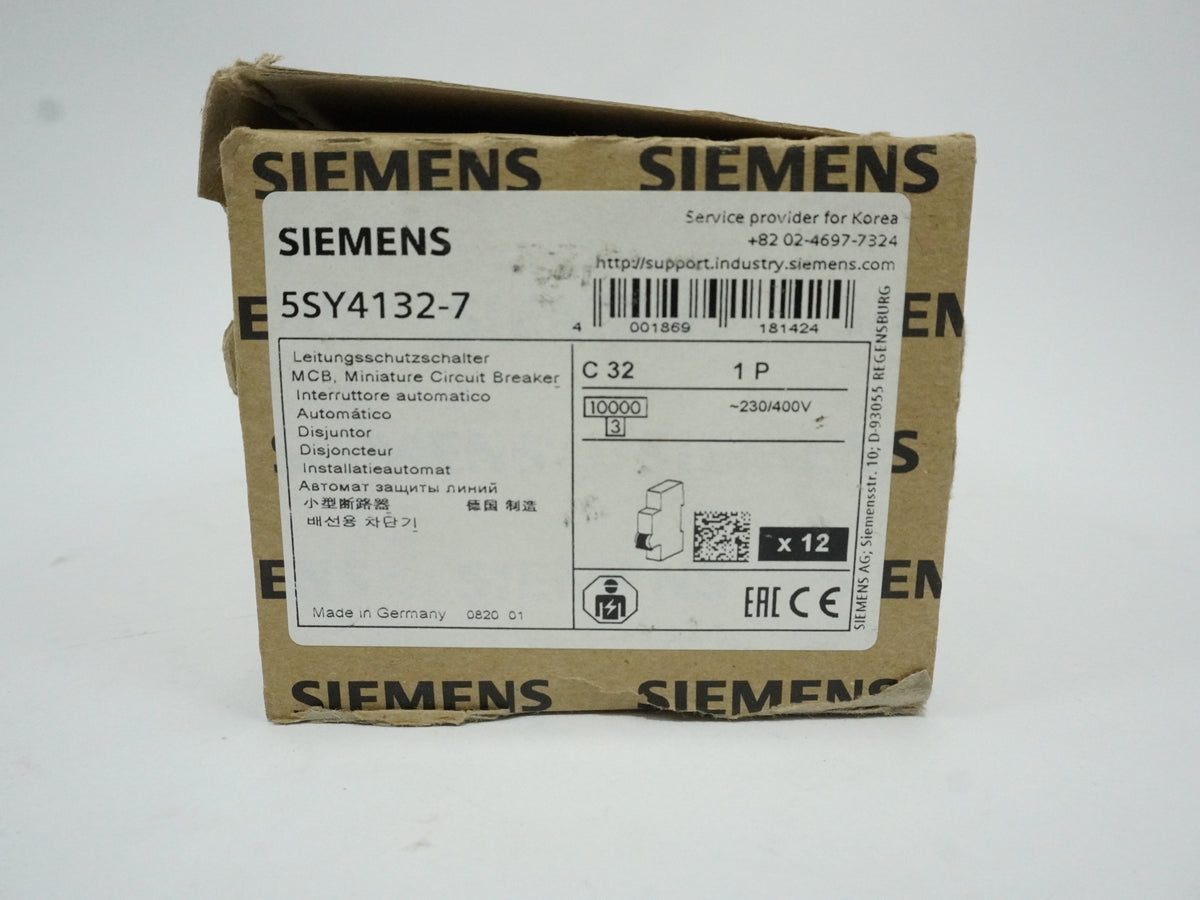 Siemens 5SY4132-7 MCB Miniature Circuit Breaker C32 1P Batch of 12pcs.
