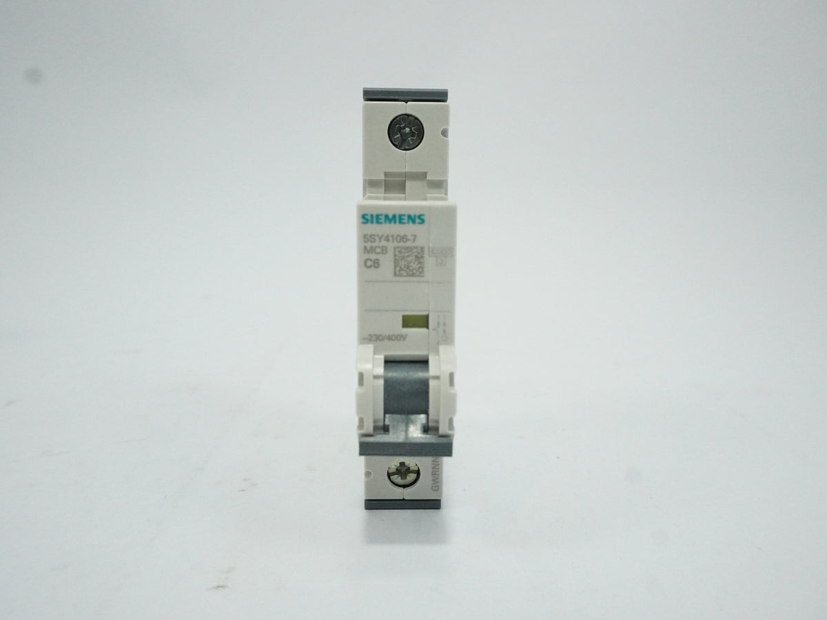 Siemens 5SY4106-7 MCB Miniature Circuit Breaker C6 1P Batch of 12pcs.
