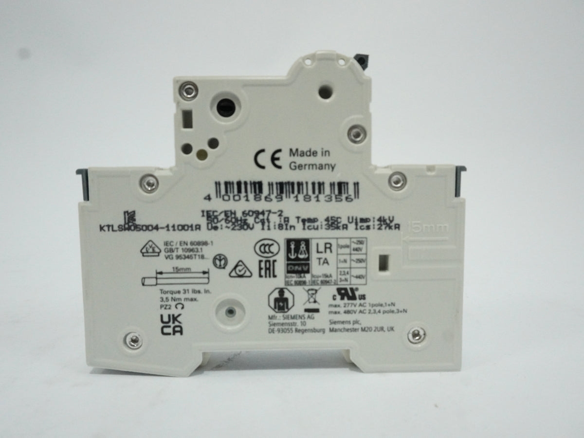 Siemens 5SY4106-7 MCB Miniature Circuit Breaker C6 1P Batch of 12pcs.