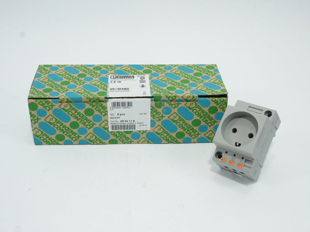 Phoenix Contact 0804119 EO-K/PT Socket Batch 5 Pcs.