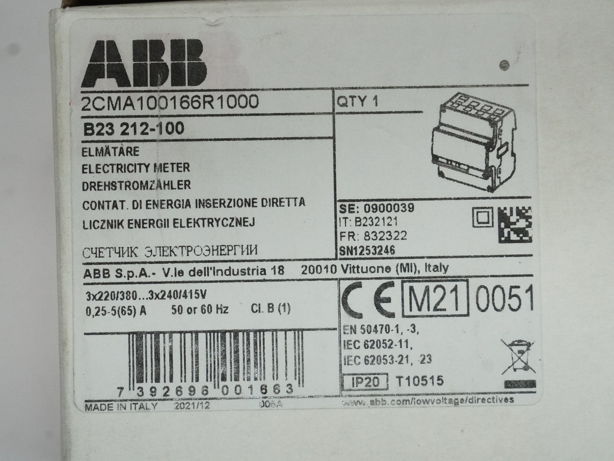 Abb 2CMA100166R1000 B23 212-100 Electricity Meter